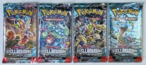 Pokémon (German) Stellar Crown Booster Pack Sealed – ART SET (Set Of 4)