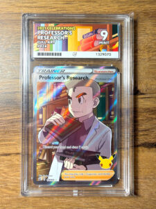 Pokemon TCG 2021 Celebrations Professor’s Research 024/025 Full Art ACE Grade 9