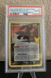Pokemon TCG: 2021 Celebrations Umbreon-Gold Star #17 PSA 10