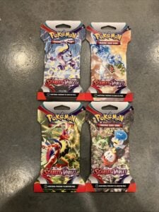 Pokémon TCG Scarlet & Violet Base Sleeved Booster Pack ART Set 4x Factory Sealed