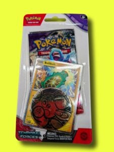 💥 Pokemon TCG Temporal Forces Blister Booster Pack Coin Bellibolt New Sealed.