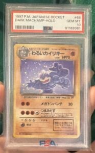 1997 Pokemon TCG Japanese Rocket Dark Machamp Holo #68 PSA 10