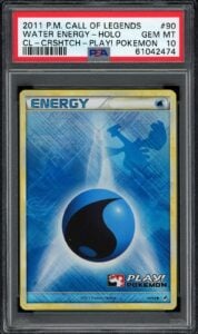 2011 Pokemon Call of Legends Lugia Water Energy Play Crosshatch Holo #90 PSA 10