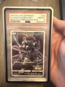 2019 POKEMON JPN SM PROMO #365 FA/ARMORED MEWTWO MEWTWO STRIKES BACK-EVO. PSA 10