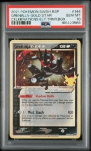 2021 POKEMON SWSH BLACK STAR PROMO #144 GRENINJA-GOLD STAR PSA 10