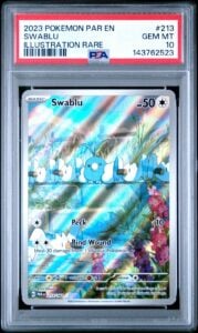 2023 POKEMON SWABLU #213 PAR EN-PARADOX RIFT ILLUSTRATION RARE PSA 10 GEM