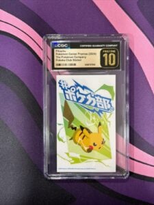 2024 Pokemon Center Promos Pokeka Club Sticker Pikachu CGC 10 Pristine