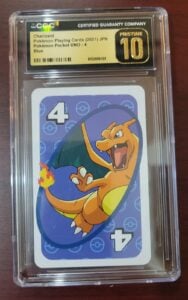 CGC 10 PRISTINE POKEMON JAPANESE UNO CHARIZARD BLUE