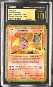 CGC 10 Pristine – Charizard 4/102 Pokemon Celebrations 30th Anniversary Classic