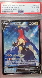 Garchomp V PSA 10 English Pokemon Card TG23 Astral Radiance 2022 Cynthia Alt Art