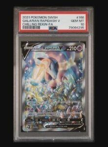 PSA 10 GALARIAN RAPIDASH 168 CHILLING REIGN ALT ART SWORD & SHIELD POKEMON