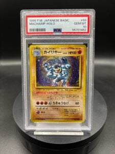 PSA 10 Machamp Holo Base Set No.068 1996 Japanese Pokemon Card Old Back Vintage