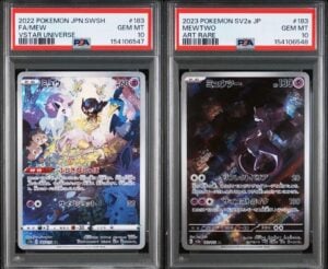 PSA 10 Mew Mewtwo AR 2-Card Sequential Set GEM MINT Pokémon Collectible