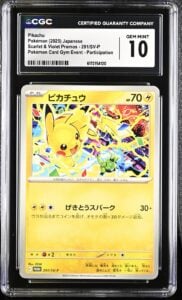 Pikachu 291/SV-P Pokemon Card Gym Event Participation Pokemon CGC 10 Gem Mint