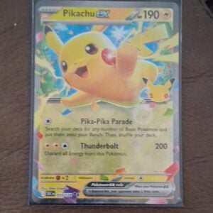 Pikachu EX 053/128 Celebrations 2021 Secret Rare Holo Full Art 190 HP