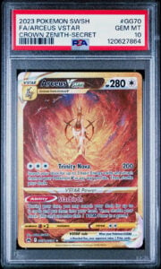 Pokemon Arceus VSTAR PSA 10 GG70 Crown Zenith Secret Rare Full Art Holo Eng