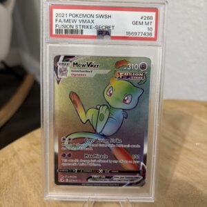 Pokemon Fusion Strike Mew Vmax 268/264 Secret Rare Rainbow Full Art Holo PSA 10