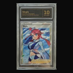Pokemon Shining Fates Skyla 072/072 Full Art Trainer Ultra Rare TCG Grading 10