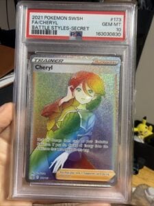 Pokemon TCG – Cheryl 173/163 Secret Rare Rainbow – PSA 10 Graded
