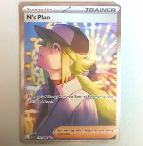 Pokemon TCG N’s Plan Full Art Holo Rare Black Bolt 170/086 EN