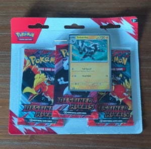 Pokémon TCG Scarlet & Violet Destined Rivals 3-Pack Booster w/ Zebstrika Promo