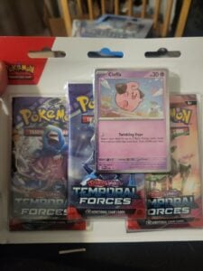 Pokemon Temporal Forces – Cleffa 3-Pack Booster Blister Factory Sealed