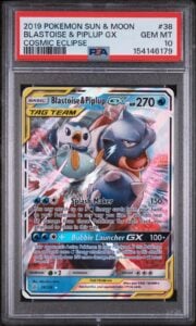 The Pokémon Company Blastoise & Piplup GX 38/236 PSA 10 Holo